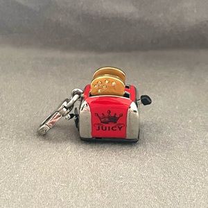Juicy Couture Toaster Charm - silver clasp - actually moves!